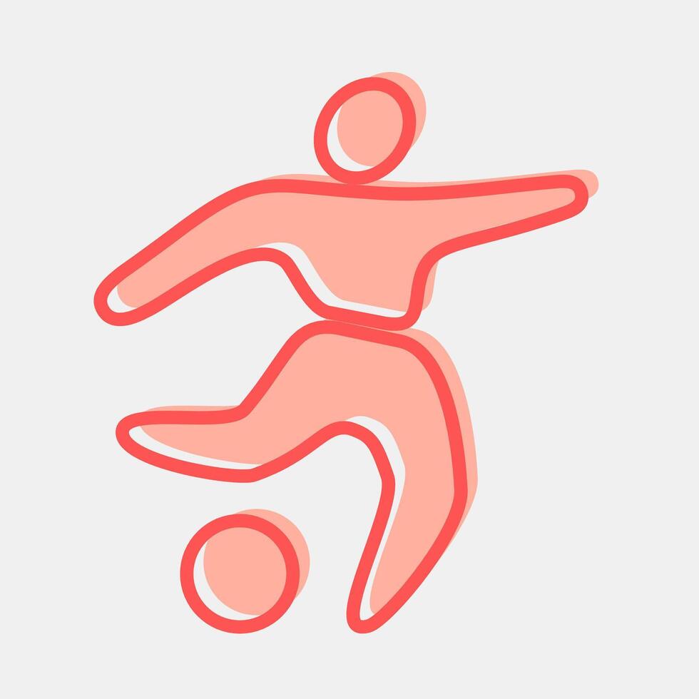 Icon football. Olympics Sports elements. Icon in two tone style. vector