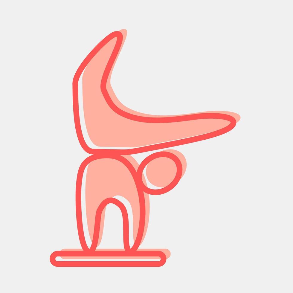 Icon gymnastic. Olympics Sports elements. Icon in two tone style. vector