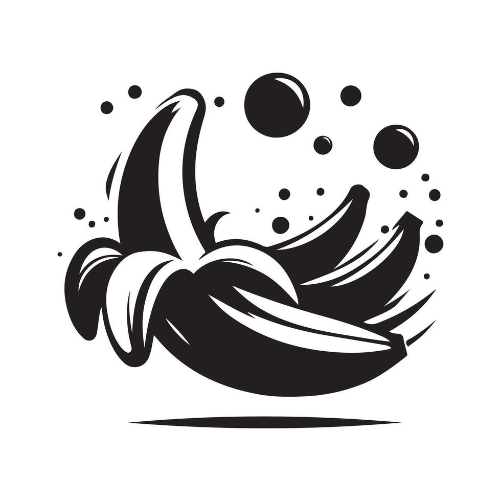 Elegant Banana Silhouette for Posters and Flyers vector