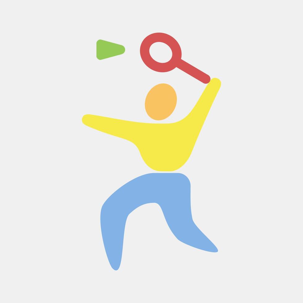 Icon badminton. Olympics Sports elements. Icon in flat style. vector