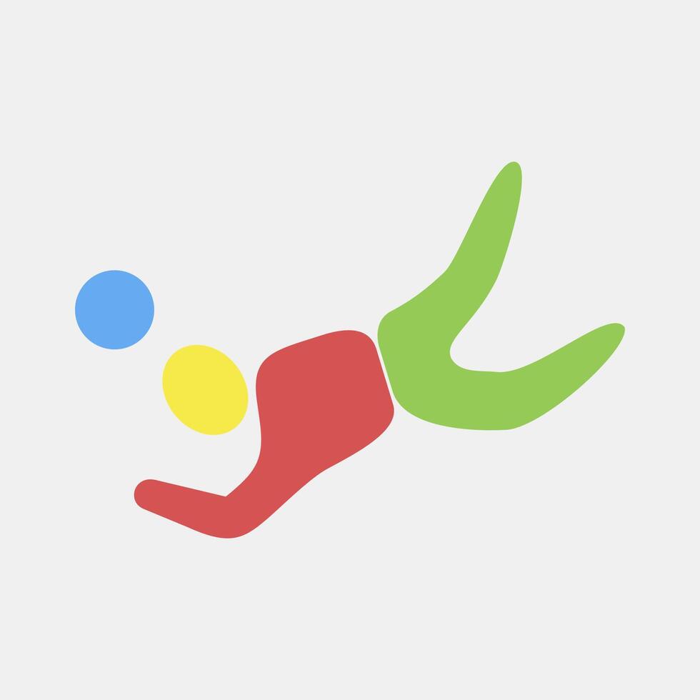Icon beach volleyball. Olympics Sports elements. Icon in flat style. vector
