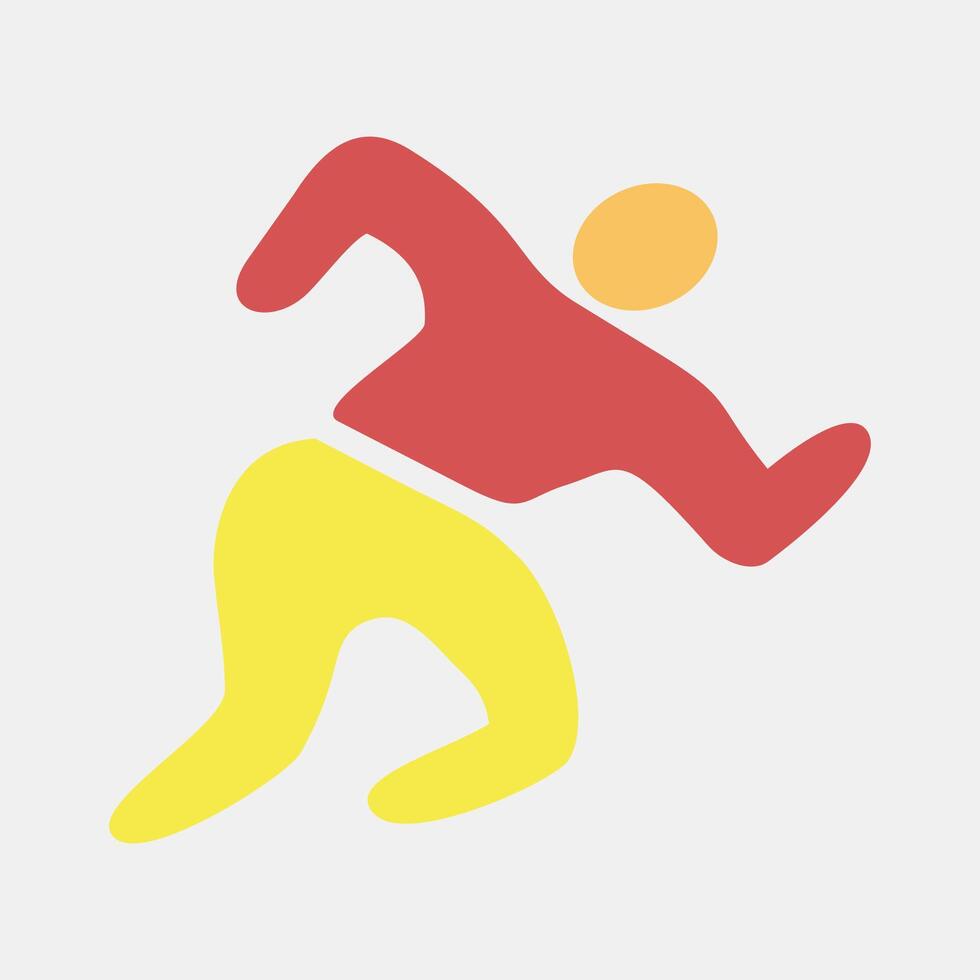 Icon run. Olympics Sports elements. Icon in flat style. vector