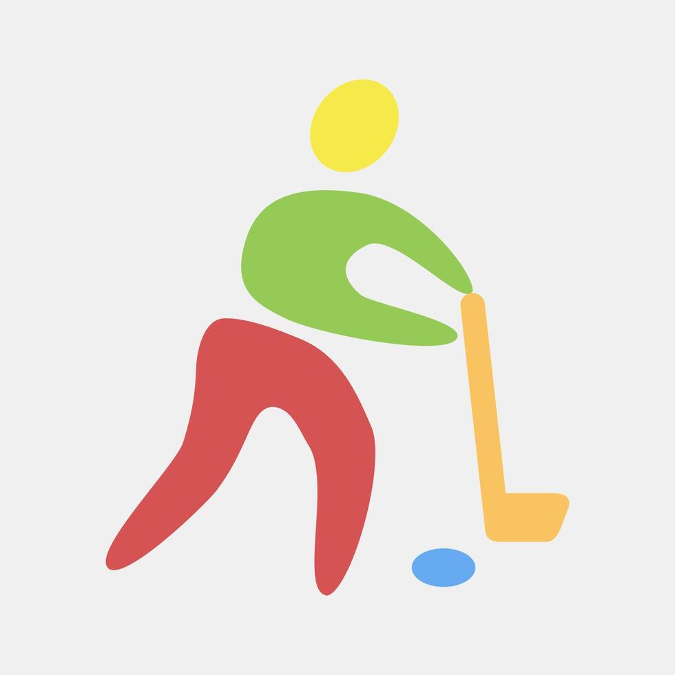 Icon hockey. Olympics Sports elements. Icon in flat style. vector
