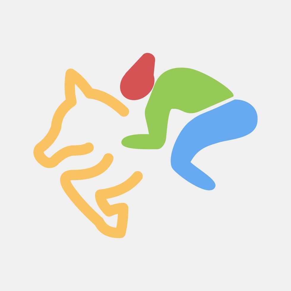Icon equestrian. Olympics Sports elements. Icon in flat style. vector