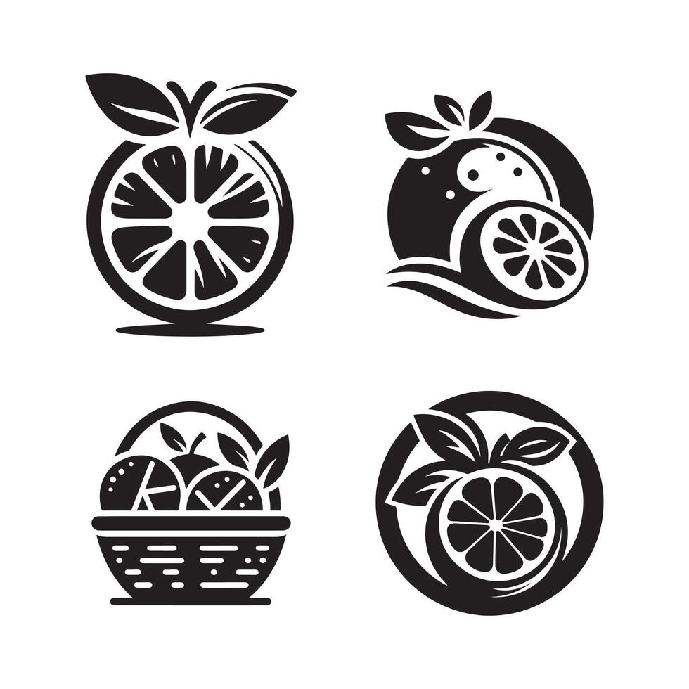 Fresh and Vibrant Orange Silhouette Image vector