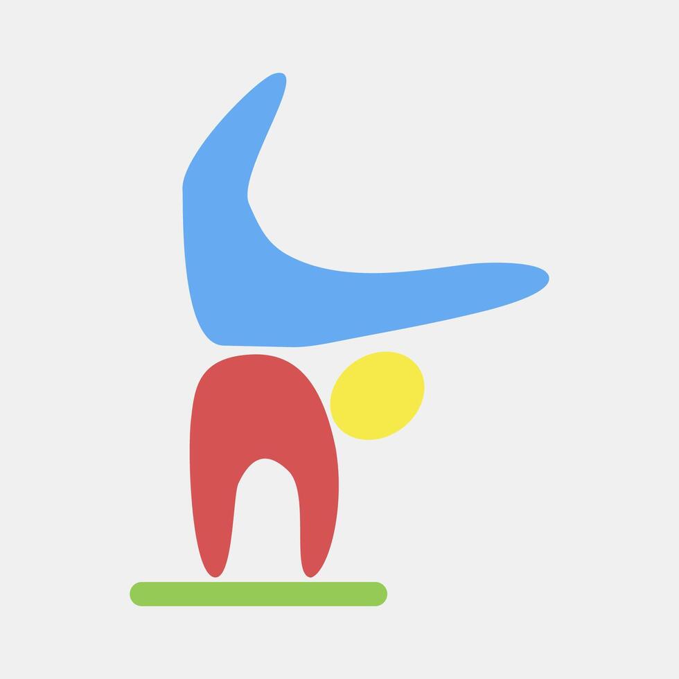 Icon gymnastic. Olympics Sports elements. Icon in flat style. vector
