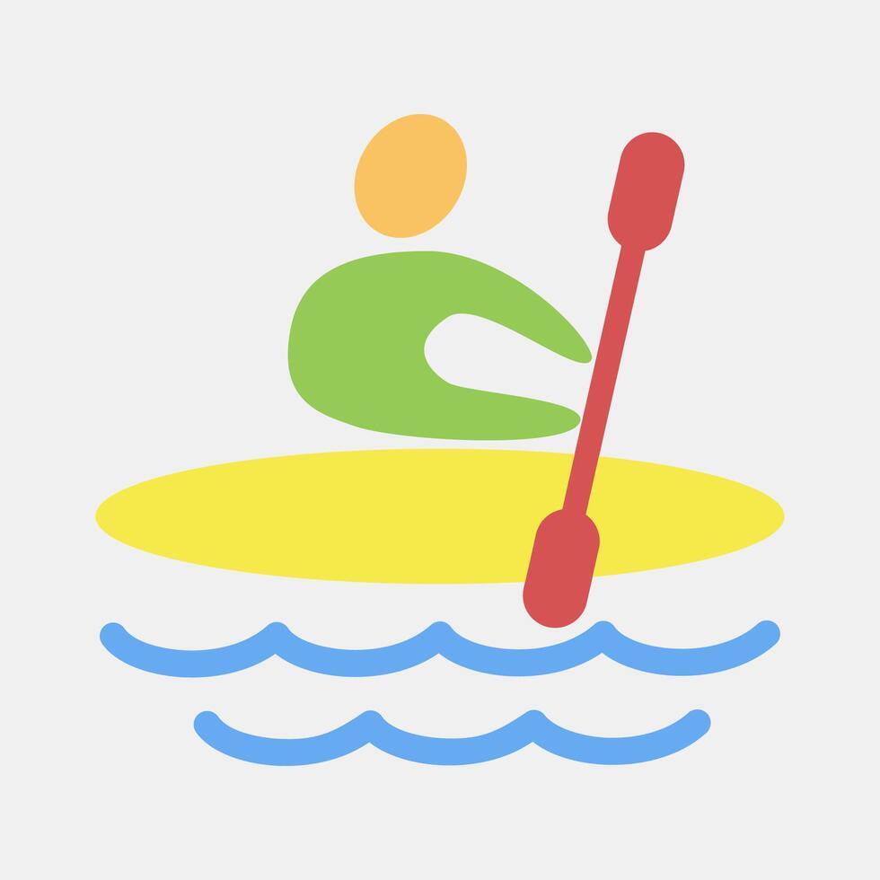 Icon rowing. Olympics Sports elements. Icon in flat style. vector