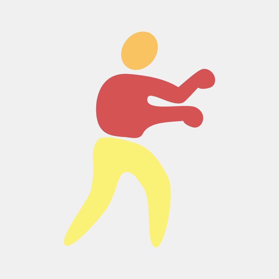 Icon boxing. Olympics Sports elements. Icon in flat style. vector