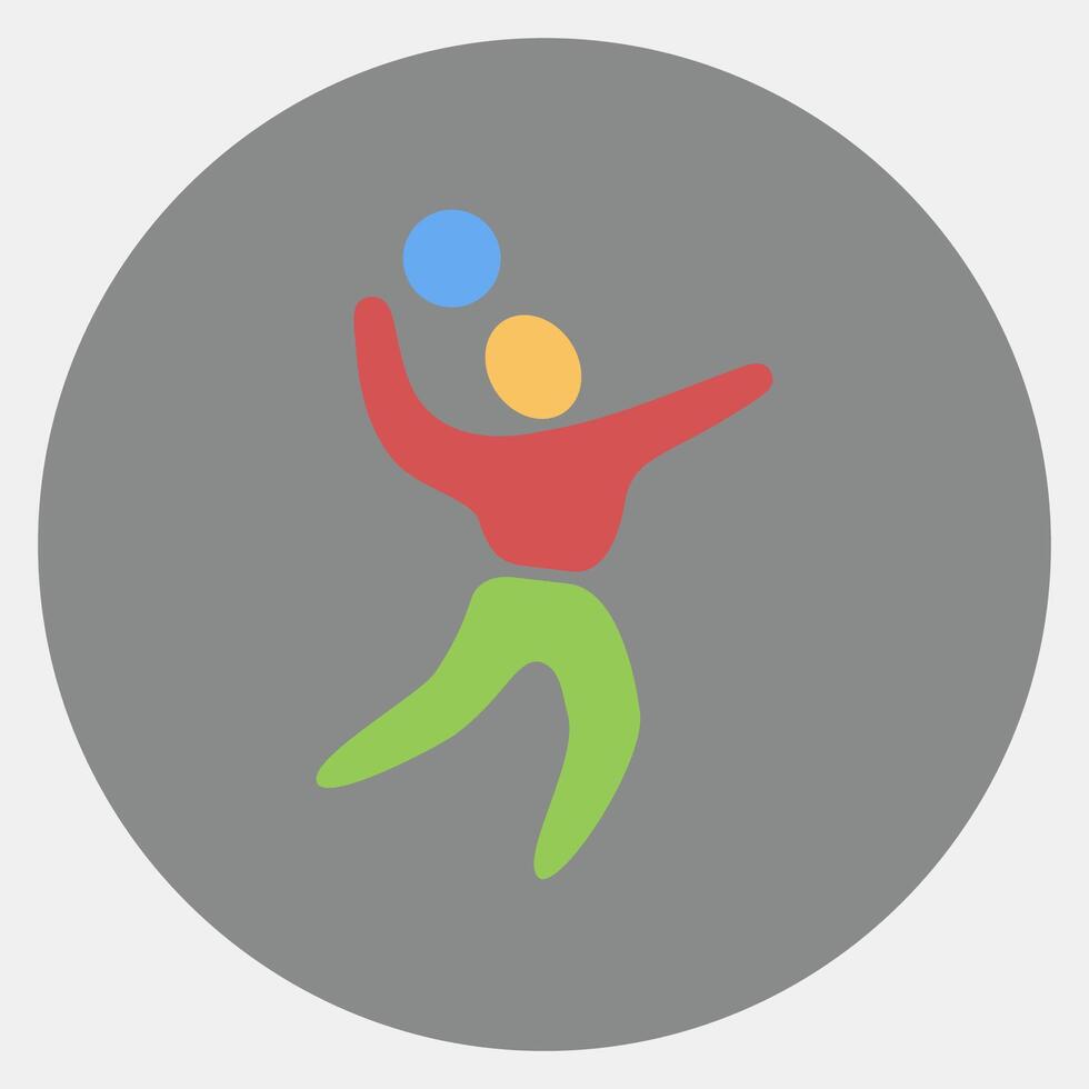 Icon volleyball. Olympics Sports elements. Icon in color mate style. vector
