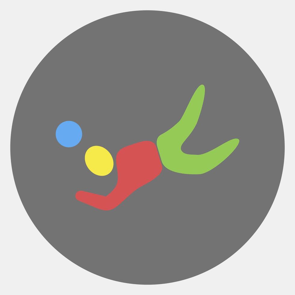 Icon beach volleyball. Olympics Sports elements. Icon in color mate style. vector