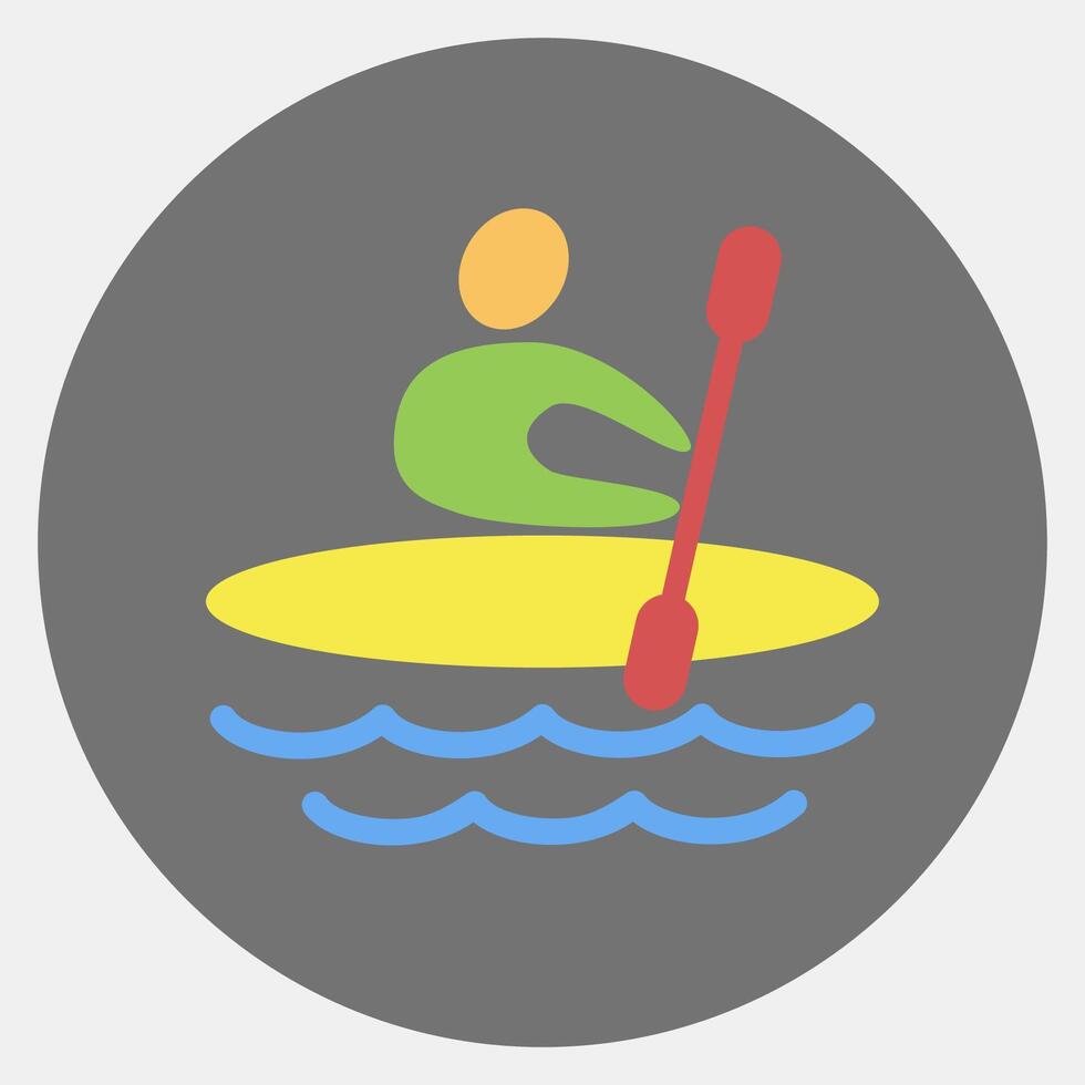 Icon rowing. Olympics Sports elements. Icon in color mate style. vector