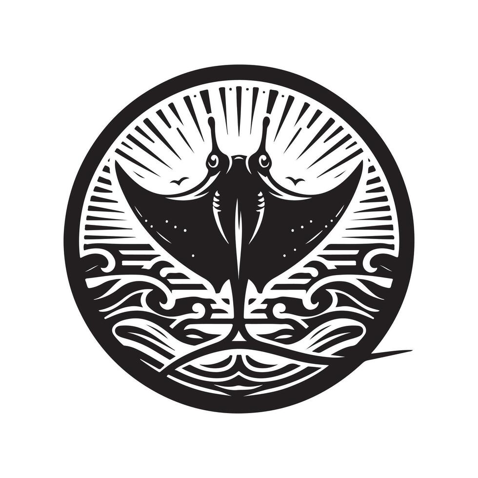 Black Stingray Design for Websites vector