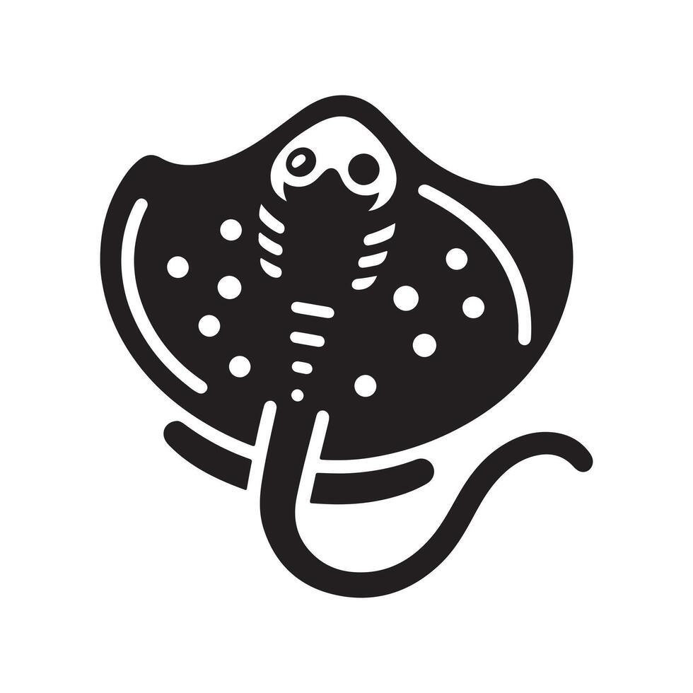 Clean Stingray Black Image for Designers vector