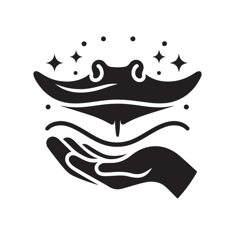 Premium Black Stingray Graphic vector