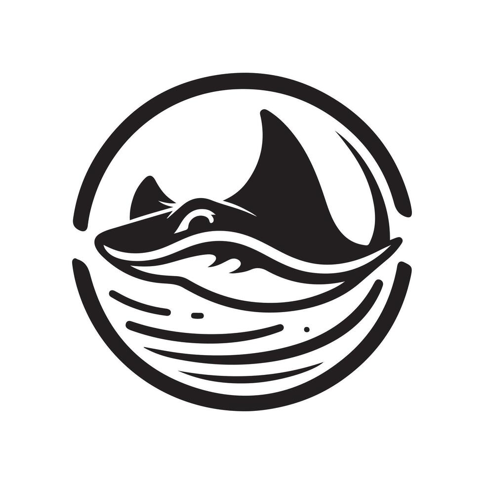 Professional Quality Black Stingray Image vector