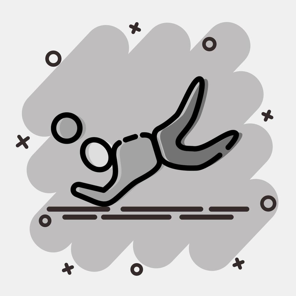 Icon beach volleyball. Olympics Sports elements. Icon in comic style. vector