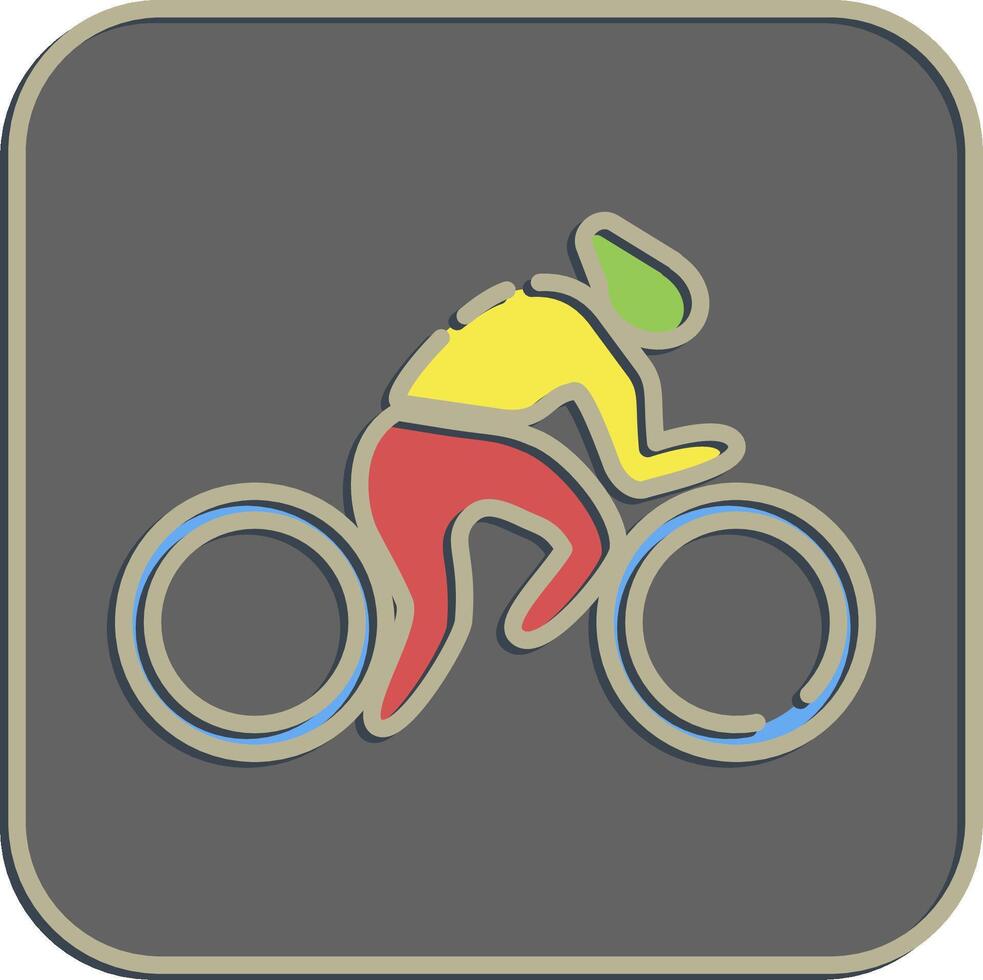 Icon bicycle. Olympics Sports elements. Icon in embossed style. vector