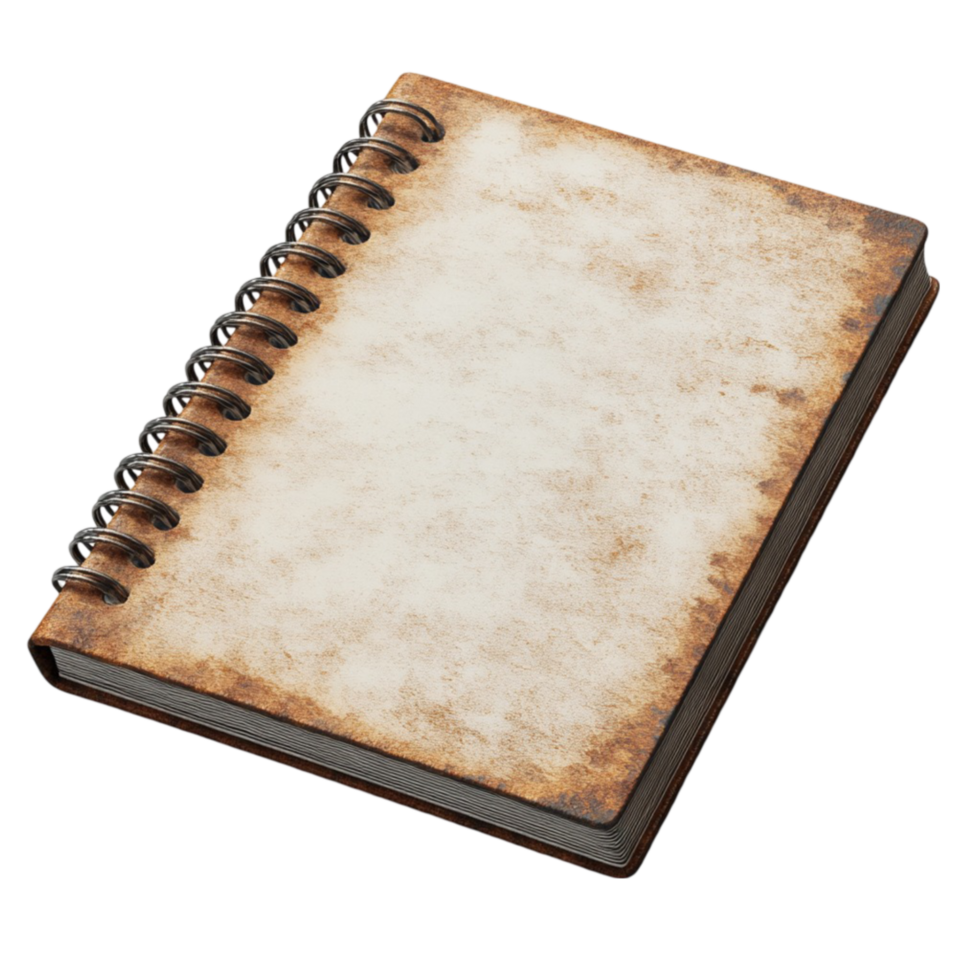 A notebook with a blank page png