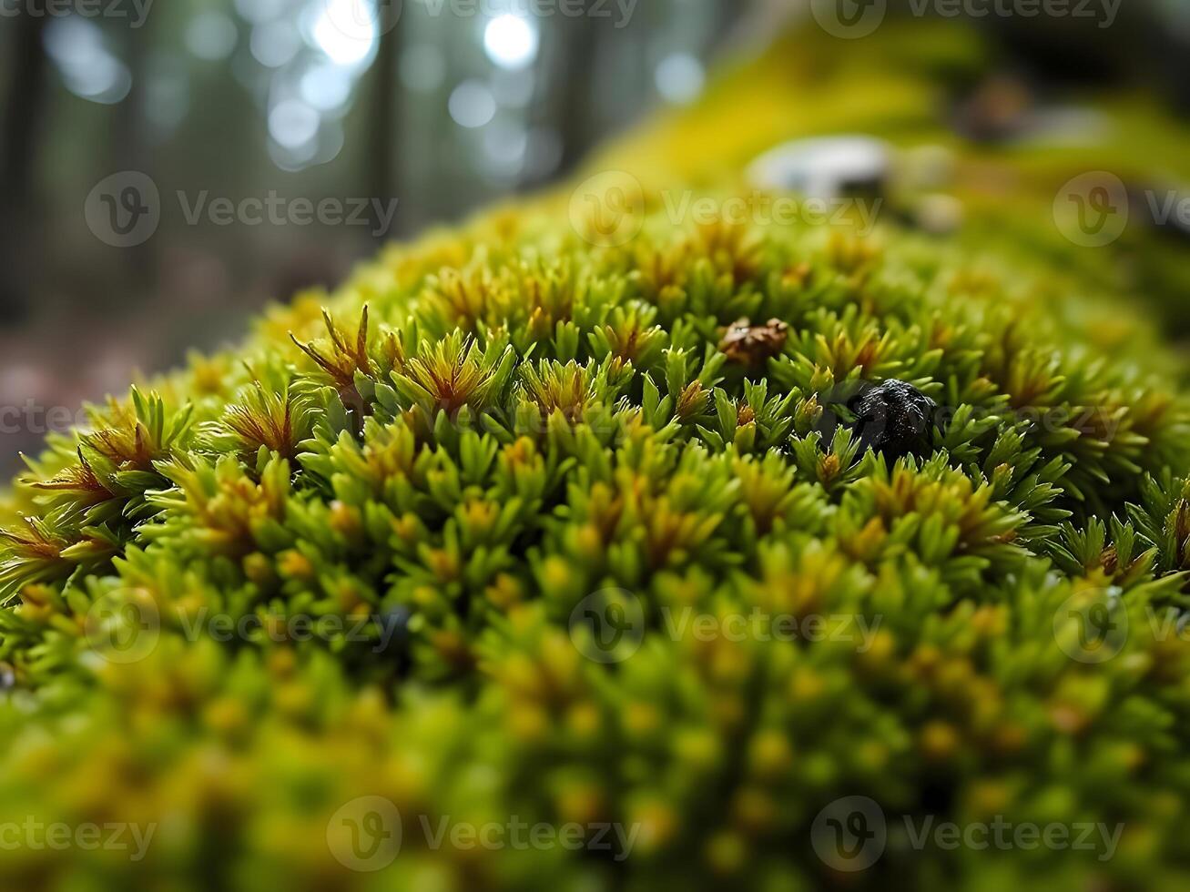 A close up of moss growing on a tree photo