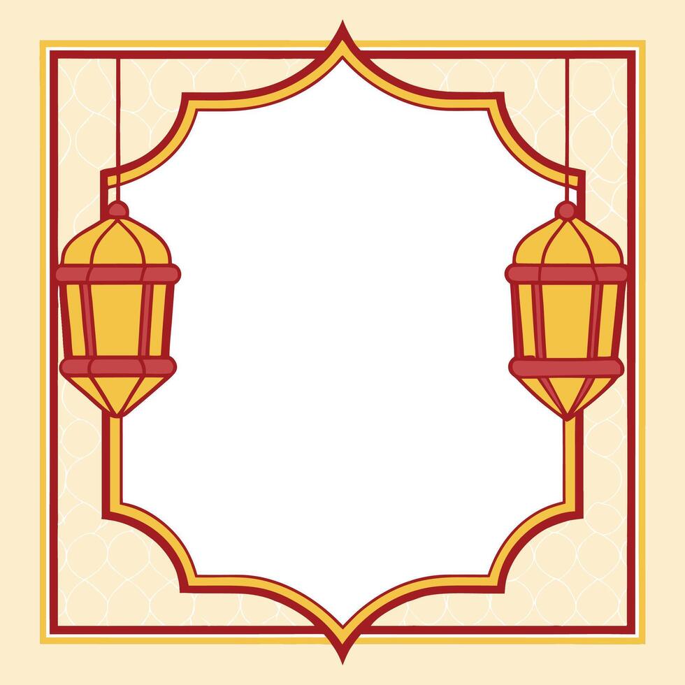 Islamic Lantern Frame vector