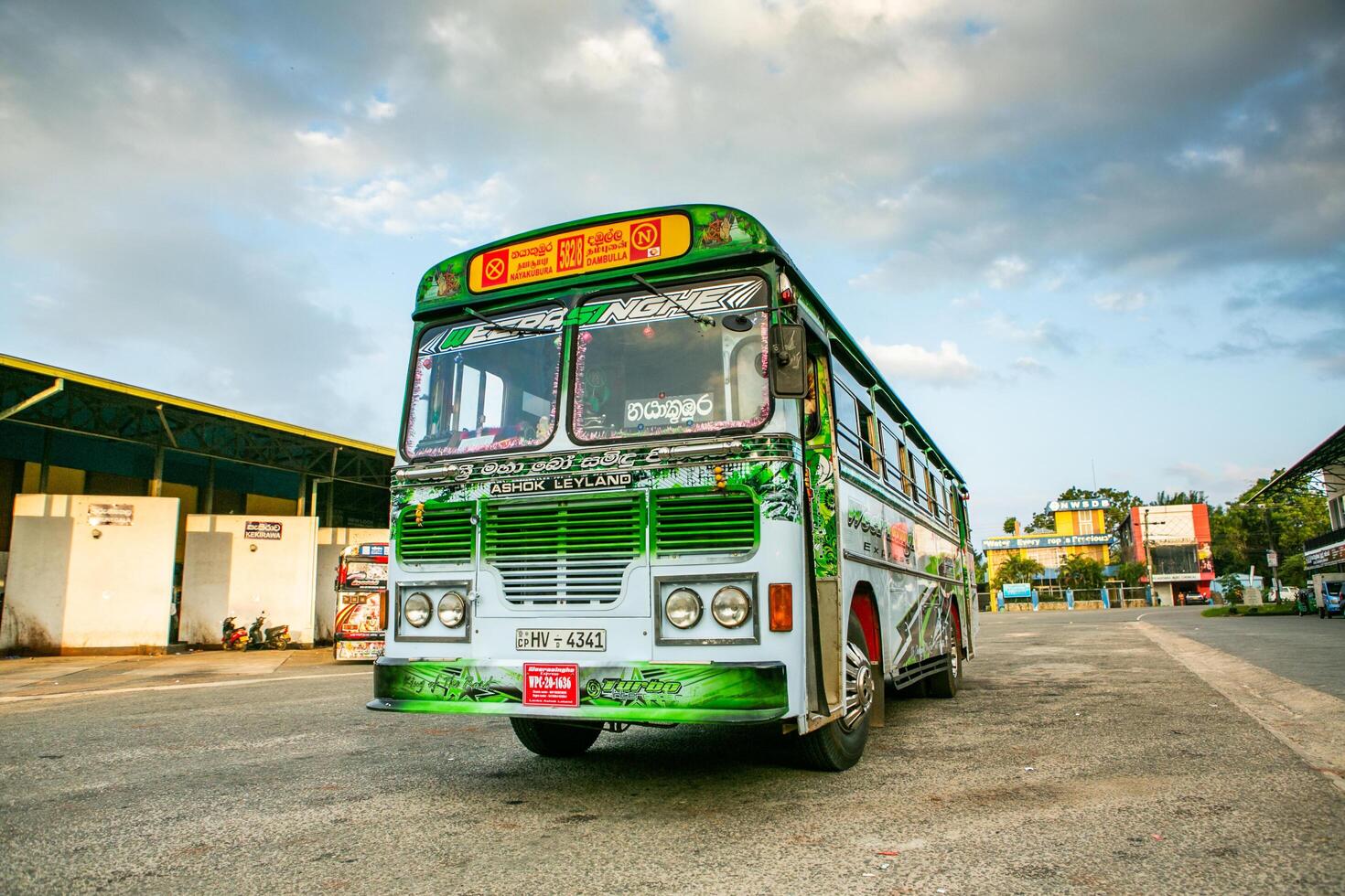 Dambulla, Sri Lanka, 08 january 2025 A local Sri Lankan bus in dambulla, sri lanka photo