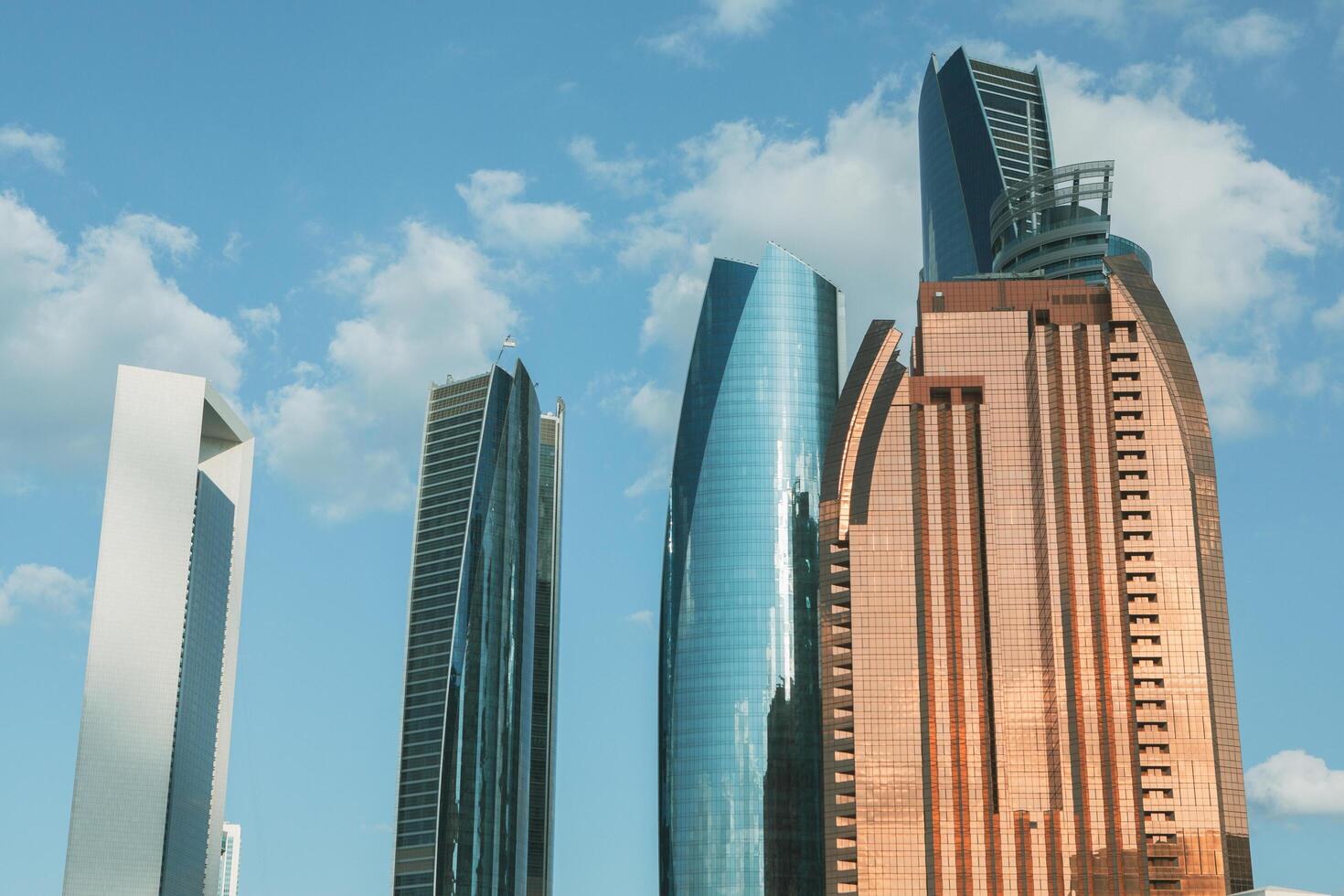 Abu Dhabi, UAE 04 january 2025 The world first circular skyscraper, the Aldar HQ, standing as an architectural marvel in Abu Dhabi photo