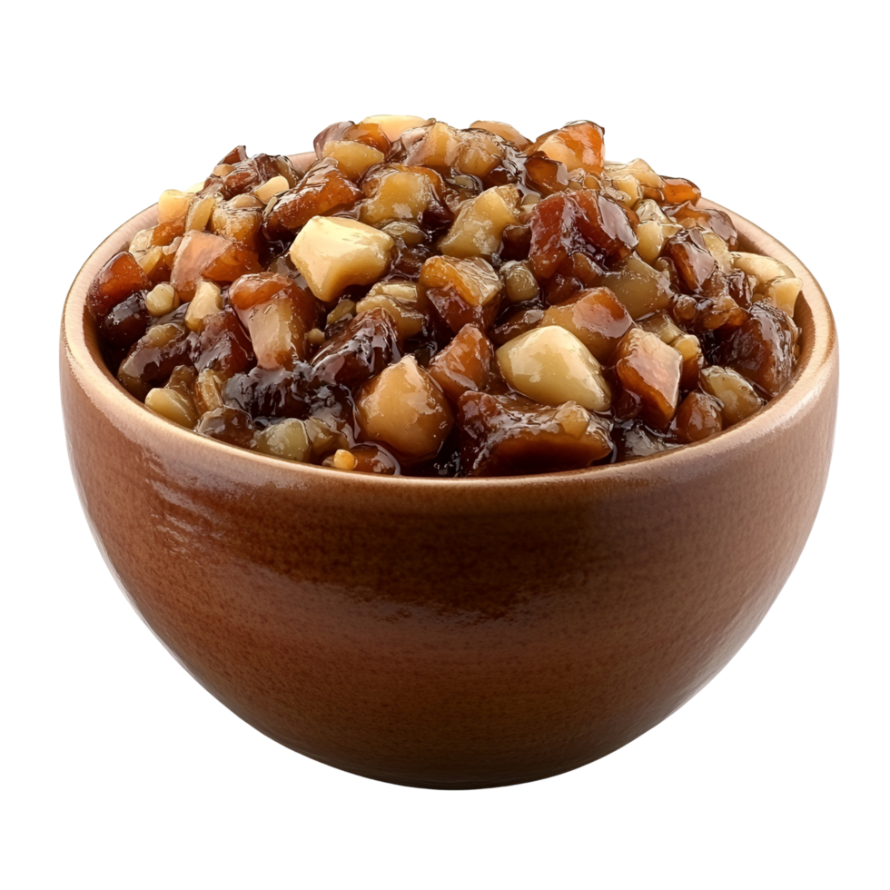 Soft And Fluffy Gnocchi Covered In Rich Caramel Sauce And Topped With Nuts png