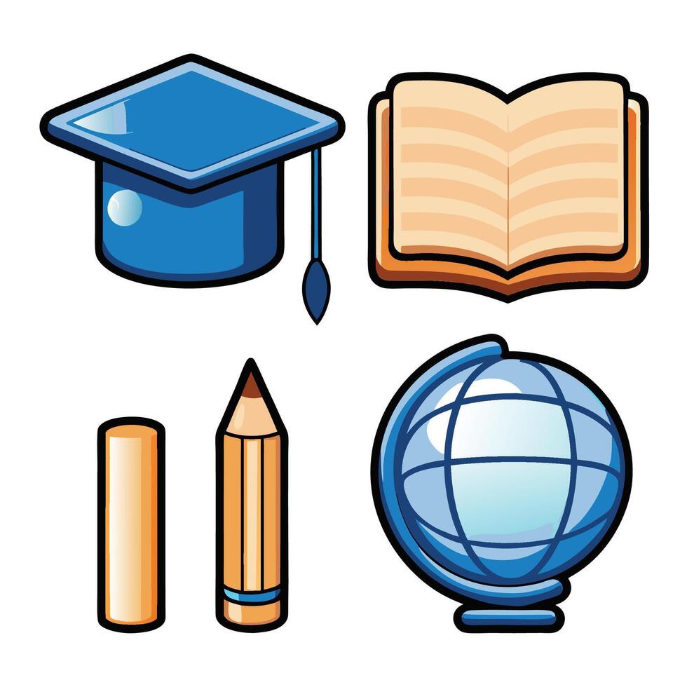 education icon set illustration background background vector