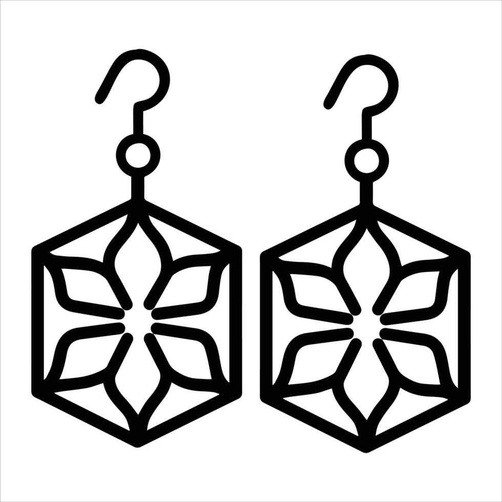 Bold Fashion Earring Jewelry Design vector