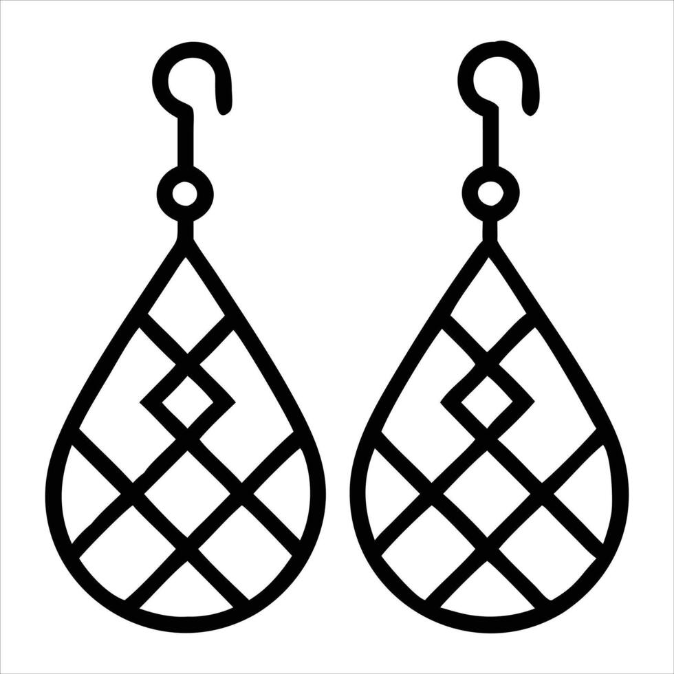 Minimalist Earring Jewelry Design for Sublimation Artworks vector