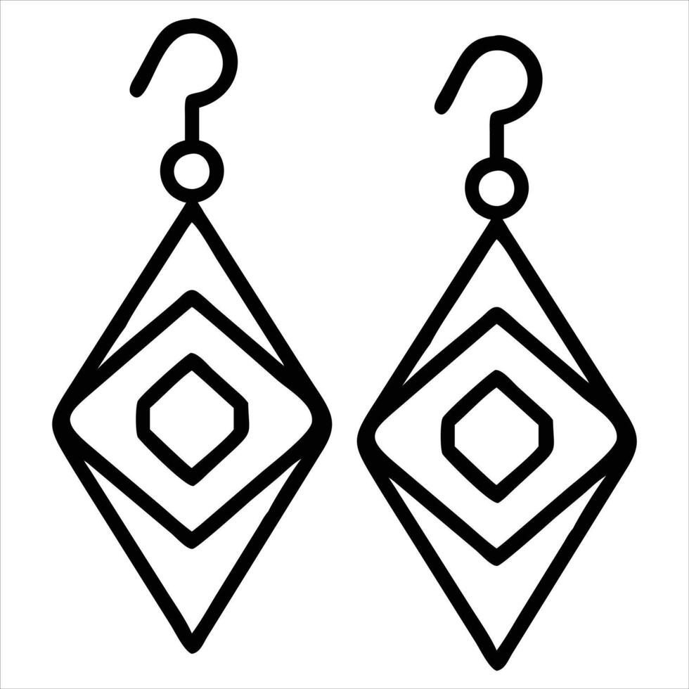 Unique Earring Jewelry Design for Sublimation Printing vector