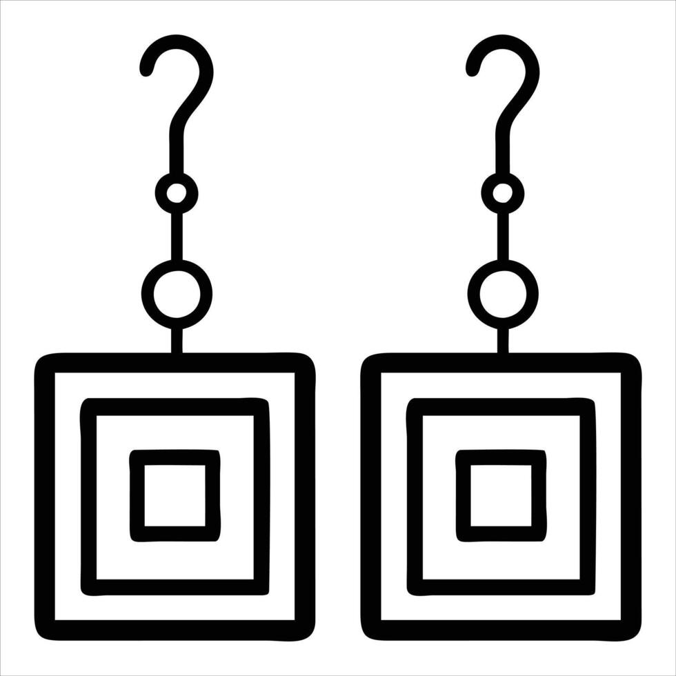 Elegant Earring Design for Fashionable Sublimation Projects vector