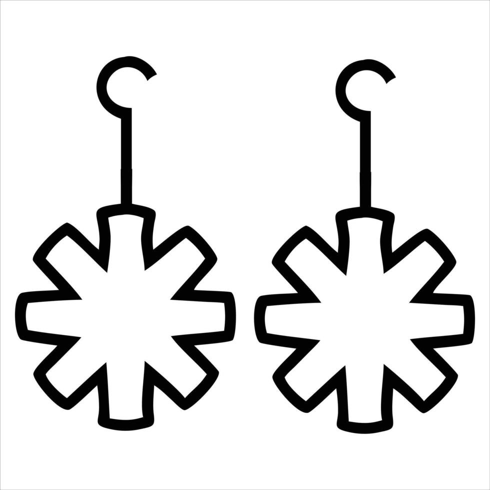 Modern Fashion Earring Design for Sublimation Creation vector