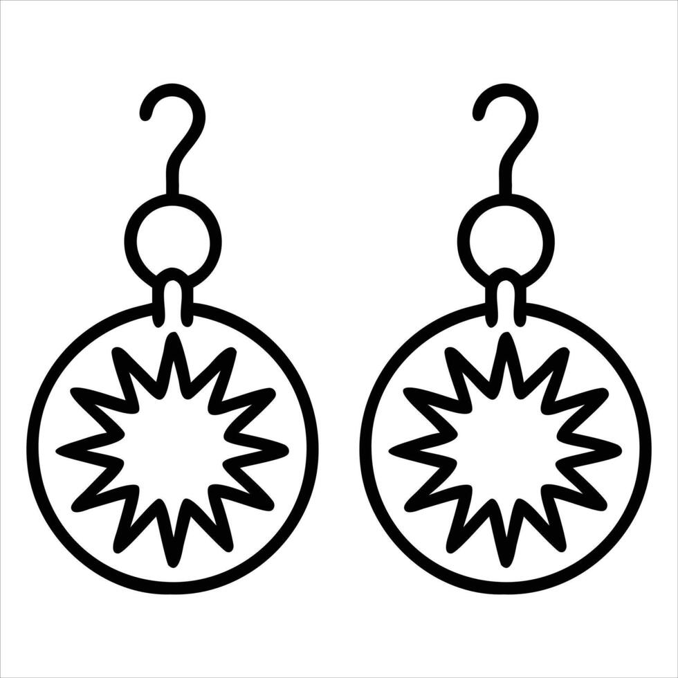 Modern Geometric Earring Jewelry Art for Sublimation Prints vector