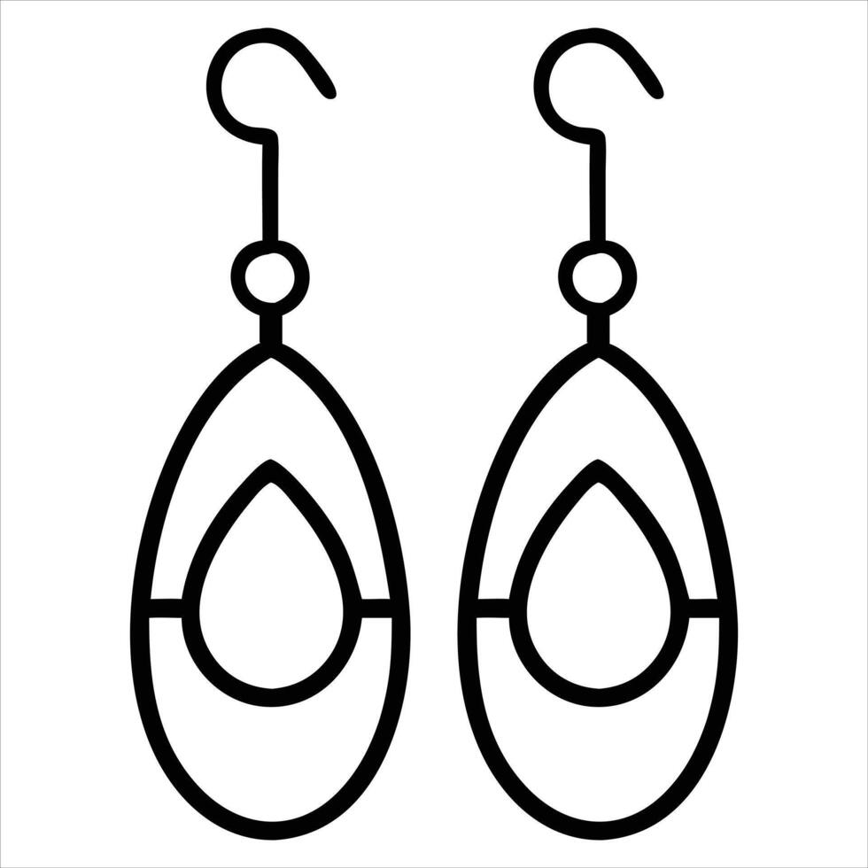Minimalist Geometric Earring Jewelry Design for Sublimation vector