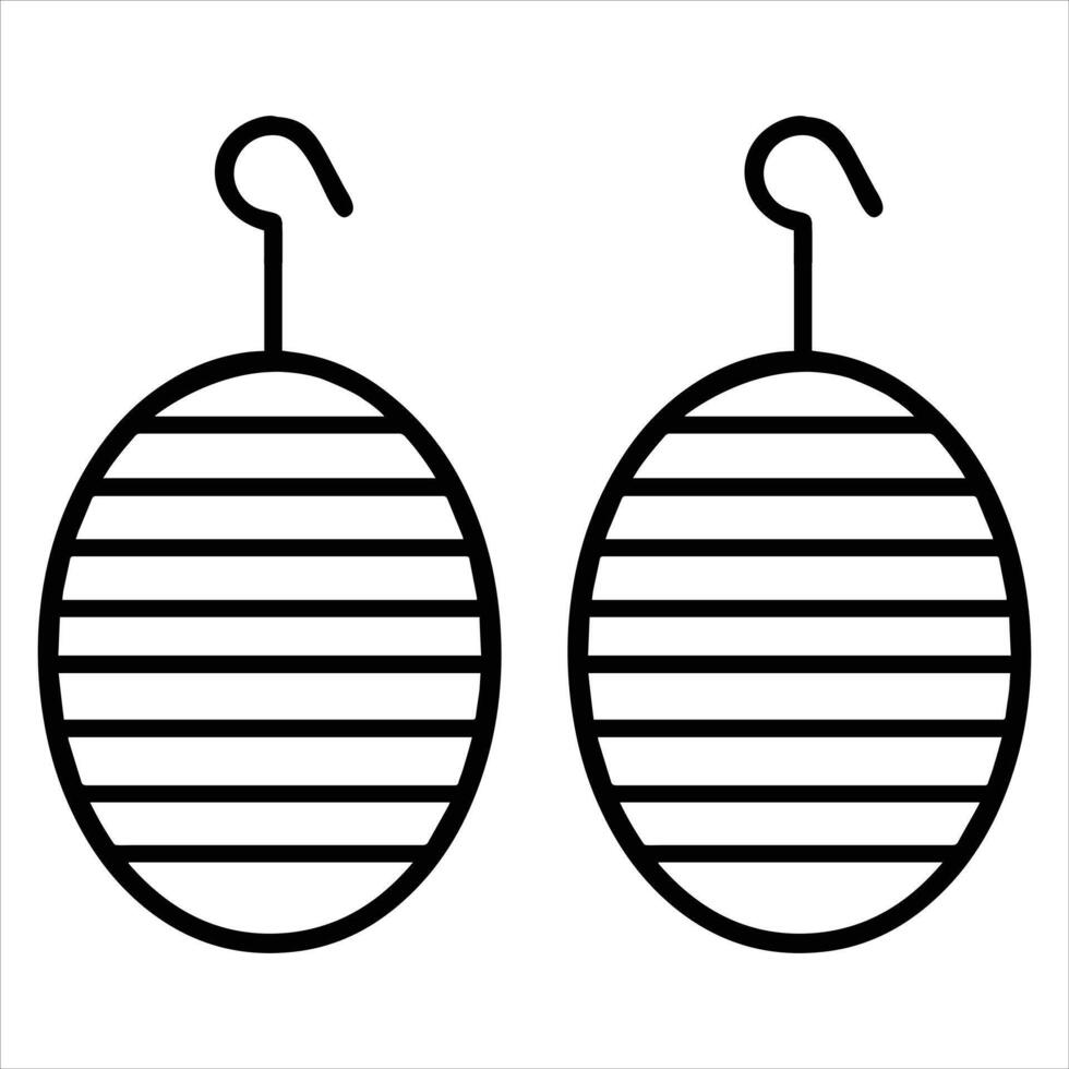 Unique Geometric Earrings Clipart for Artistic Designs vector