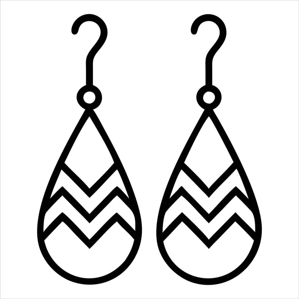 Bold Geometric Earrings Illustration Pack vector