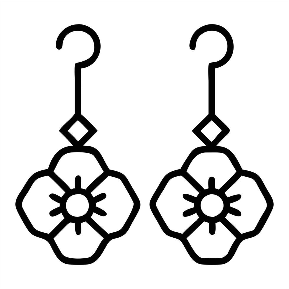 Colorful Geometric Earrings Illustration Set for Projects vector