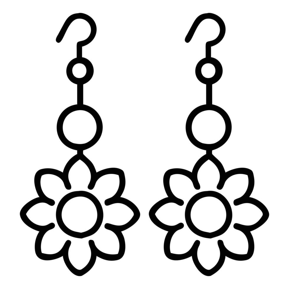 Modern Geometric Earrings Illustration for Designers vector