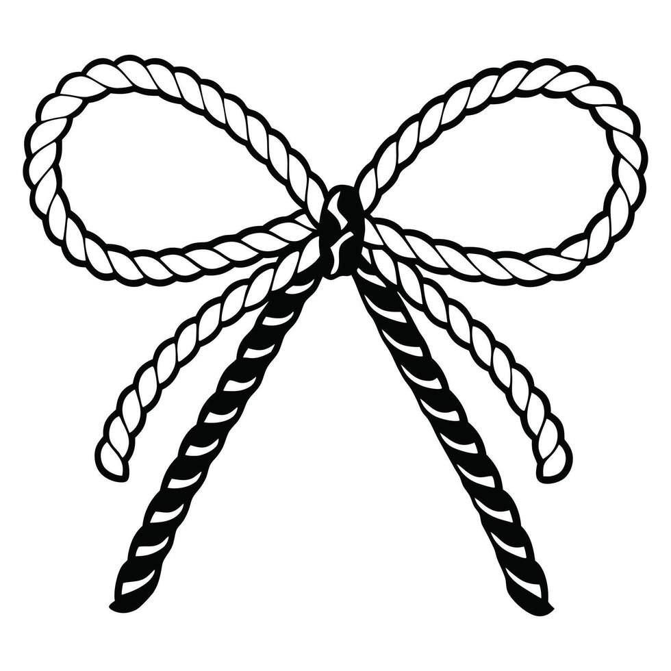 Rope Art Clipart with Nautical Knot Illustration vector