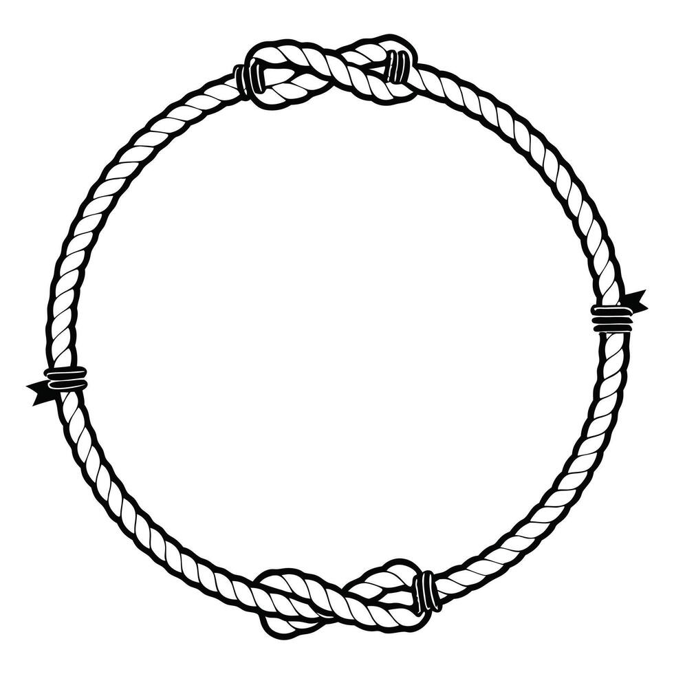 Stylish Nautical Knot Illustration for Rope Artwork vector