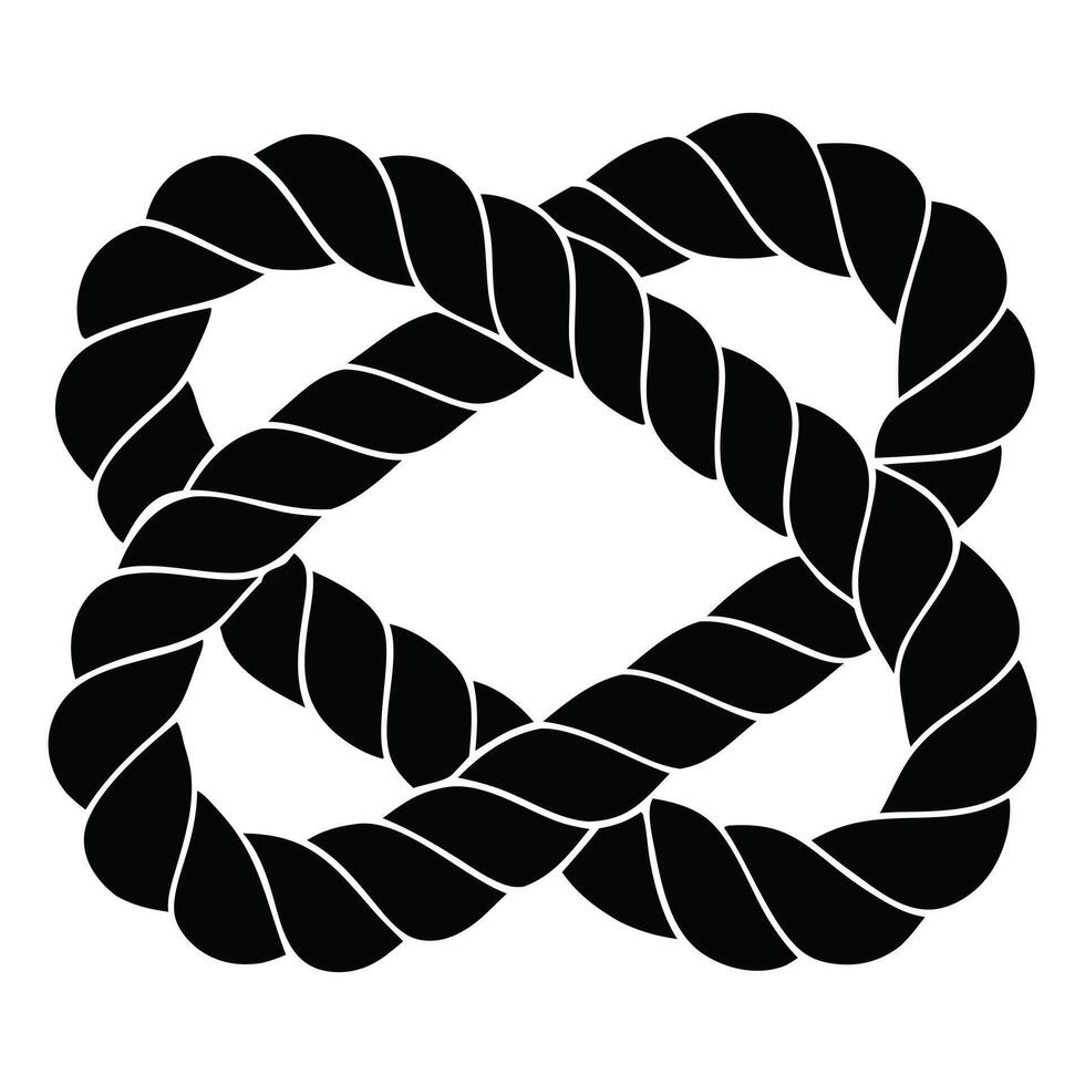 Nautical Knot Illustration for Graphic Rope Art vector
