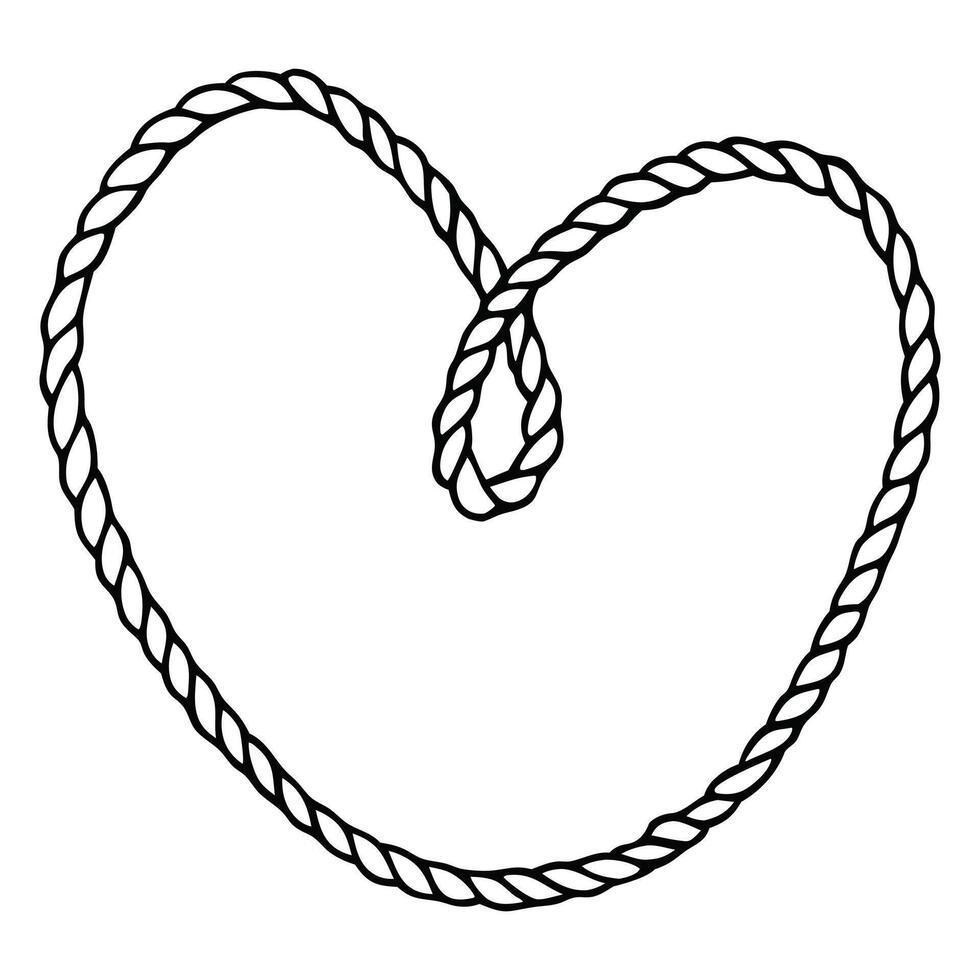 Rope Clipart Featuring Nautical Knot for Art Projects vector