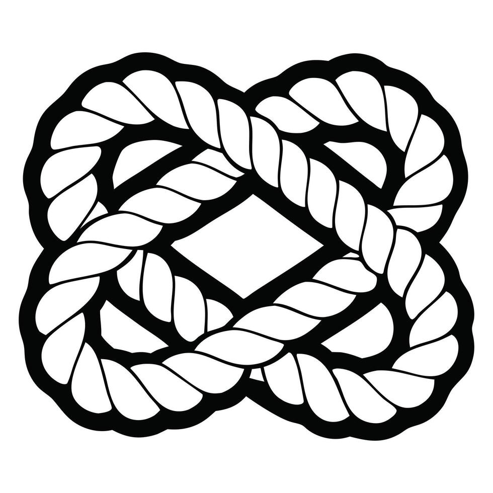 Nautical Knot Illustration for Nautical Rope Art vector