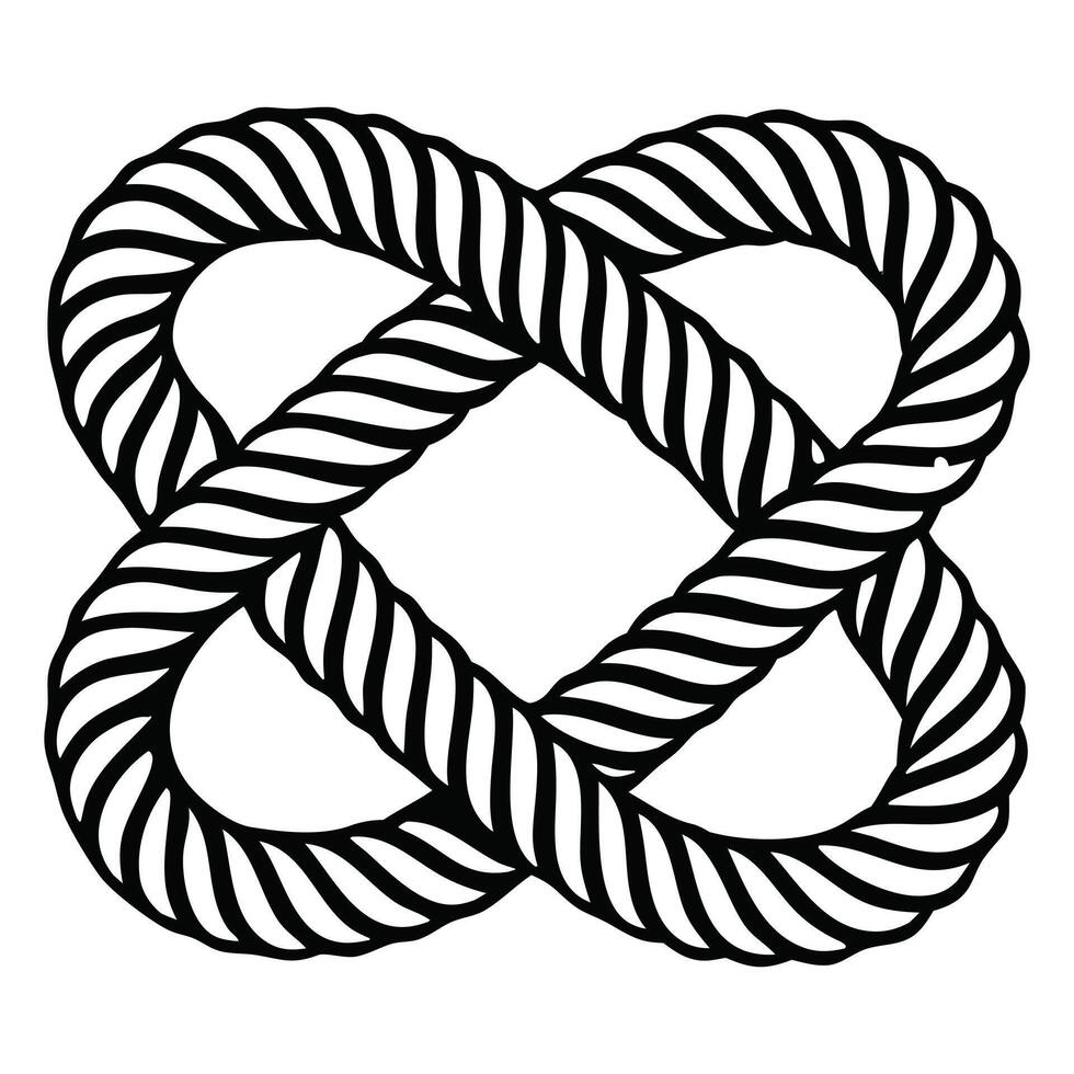 Creative Nautical Knot Art Featuring Rope Illustration vector