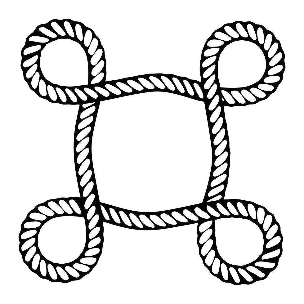 Nautical Knot and Rope Illustration for Design Project vector