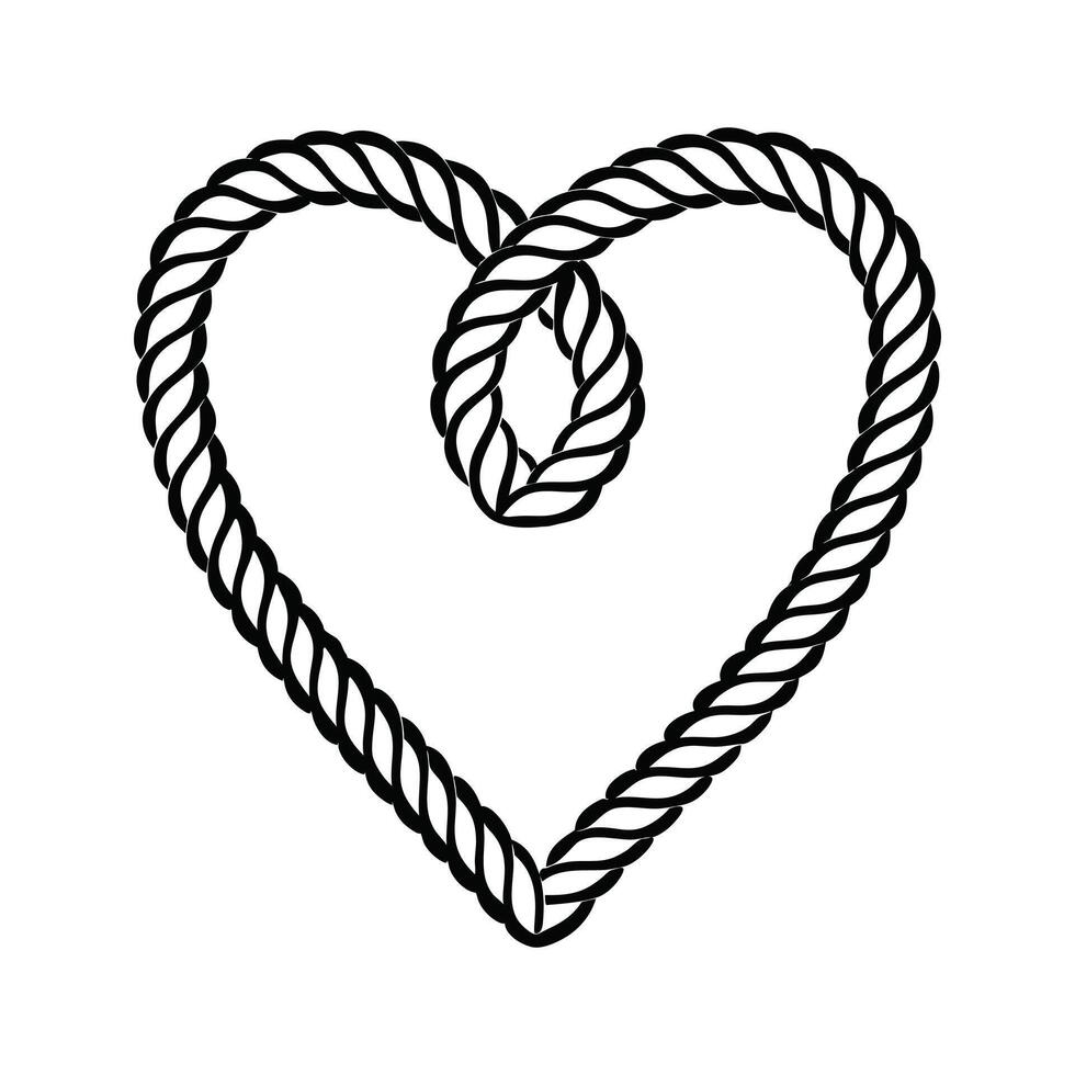Nautical Rope Art Featuring Detailed Knot Illustration vector