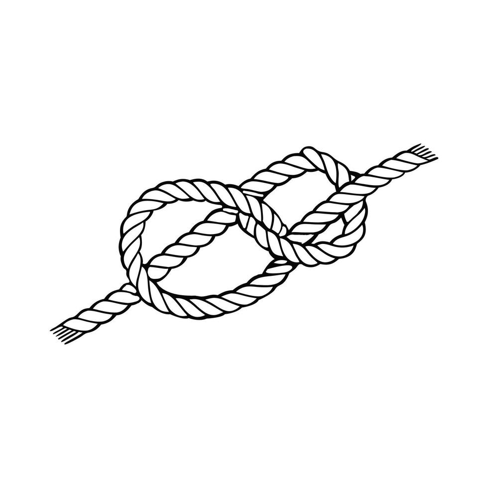 Nautical Knot Rope Art Featuring Unique Illustration vector