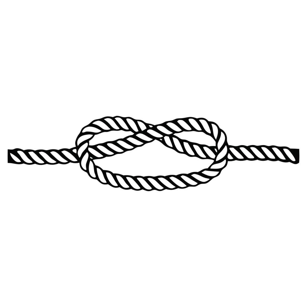 Elegant Rope Clipart Featuring Nautical Knot Design vector