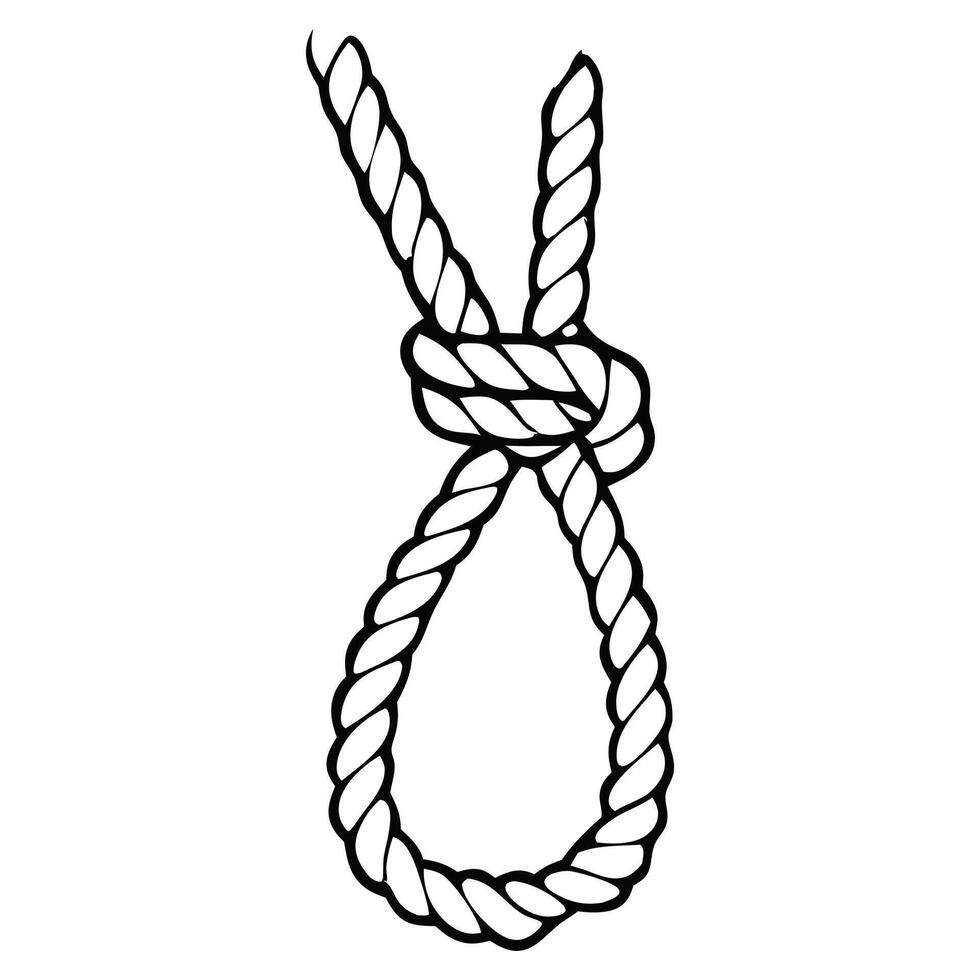 Rope Clipart with Nautical Knot Illustration for Art vector